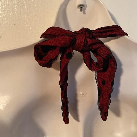 Pin up style dress red with Polka dots - Picture 3 of 6